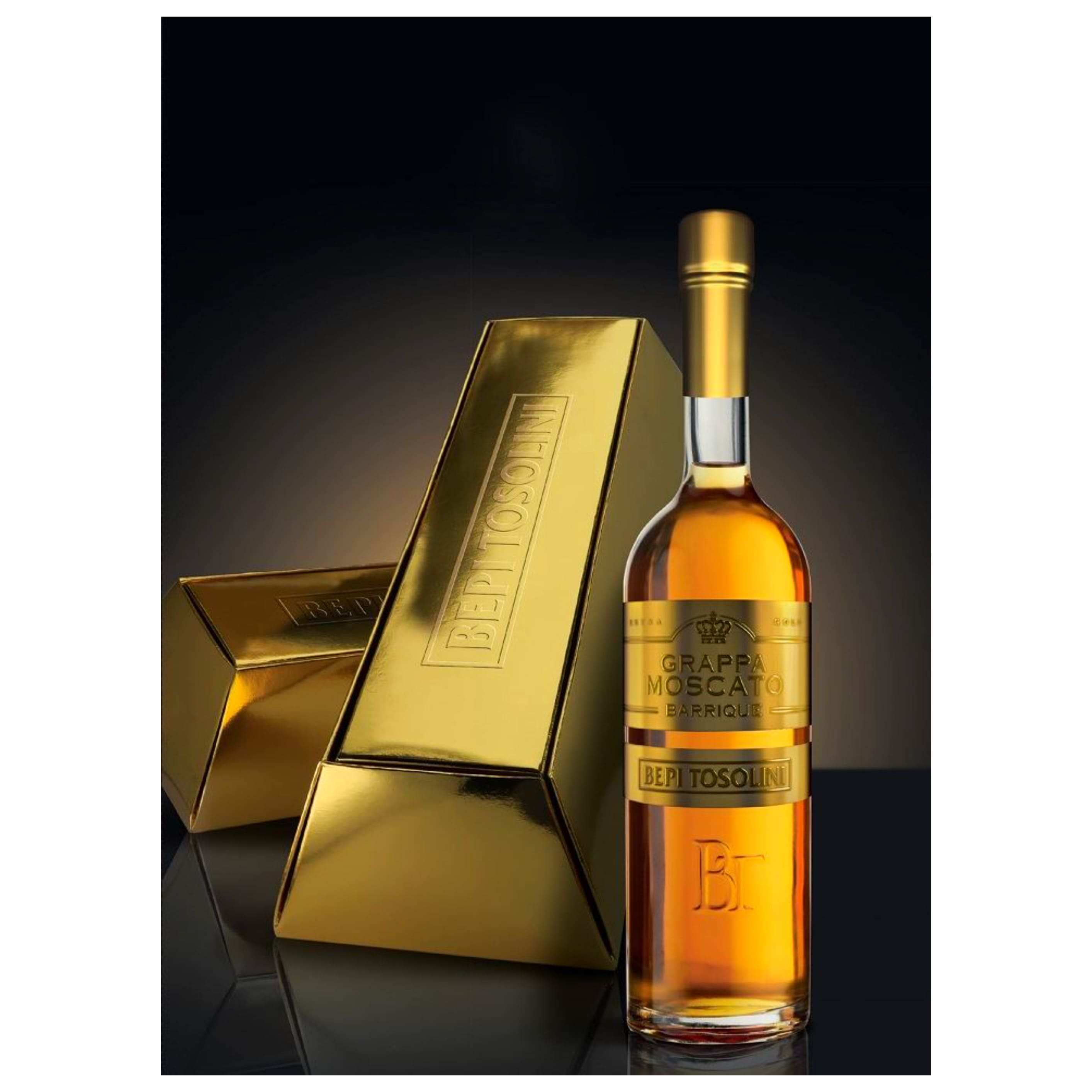 Граппа Bepi Tosolini Grappa Moscato Barrique Gold 40% 0.5 л gift box
